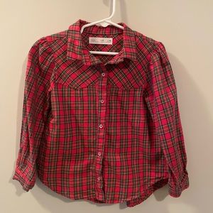 Plaid pattern button down